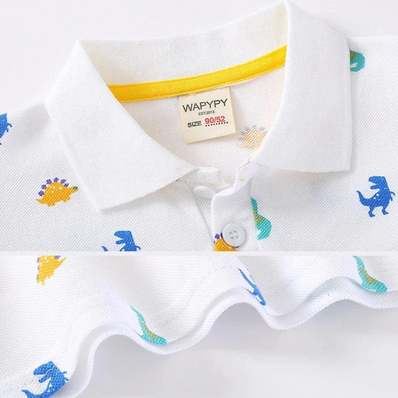 Trendy Kids Apparel Kids Clothing Boys' Summer Cotton Polo Shirt with Stand Collar