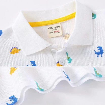Trendy Kids Apparel Kids Clothing Boys' Summer Cotton Polo Shirt with Stand Collar