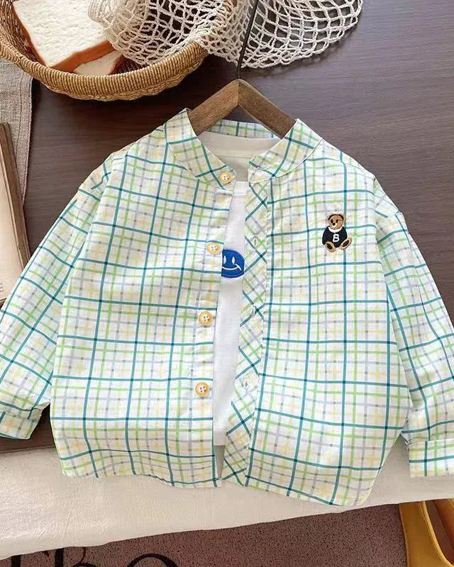 Trendy Kids Apparel Kids Clothing Boys' Thin Long Sleeve Spring Shirts