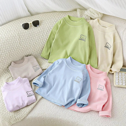 Trendy Kids Apparel Kids Clothing Children's Basic Turtleneck Shirt