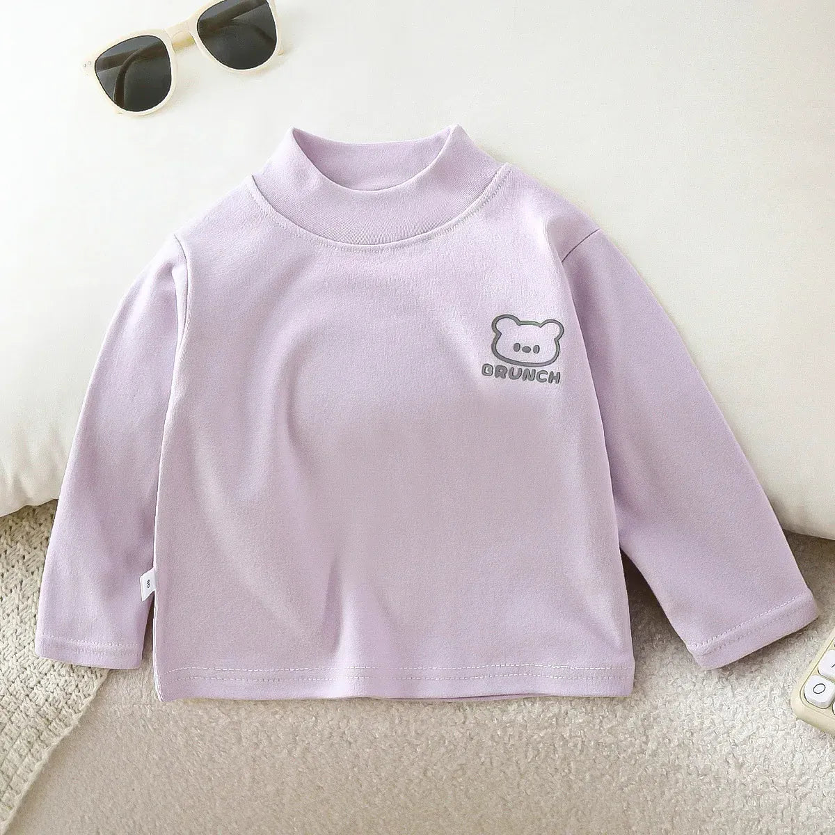 Trendy Kids Apparel Kids Clothing Children's Basic Turtleneck Shirt