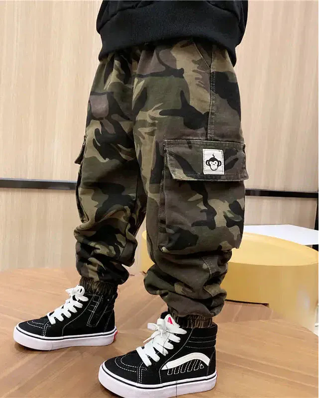 Trendy Kids Apparel Kids Clothing Children's Camouflage Cargo Pants