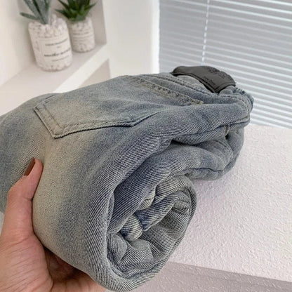 Trendy Kids Apparel Kids Clothing Children's Fleece-lined Jeans