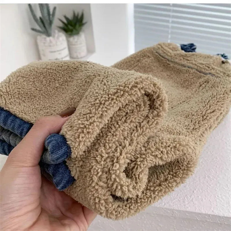 Trendy Kids Apparel Kids Clothing Children's Fleece-lined Jeans