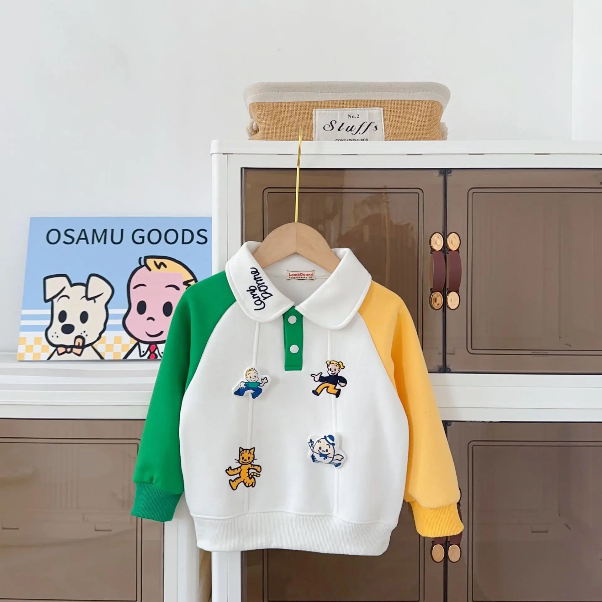 Trendy Kids Apparel Kids Clothing Children's Sporty Long Sleeve Polo Pullover