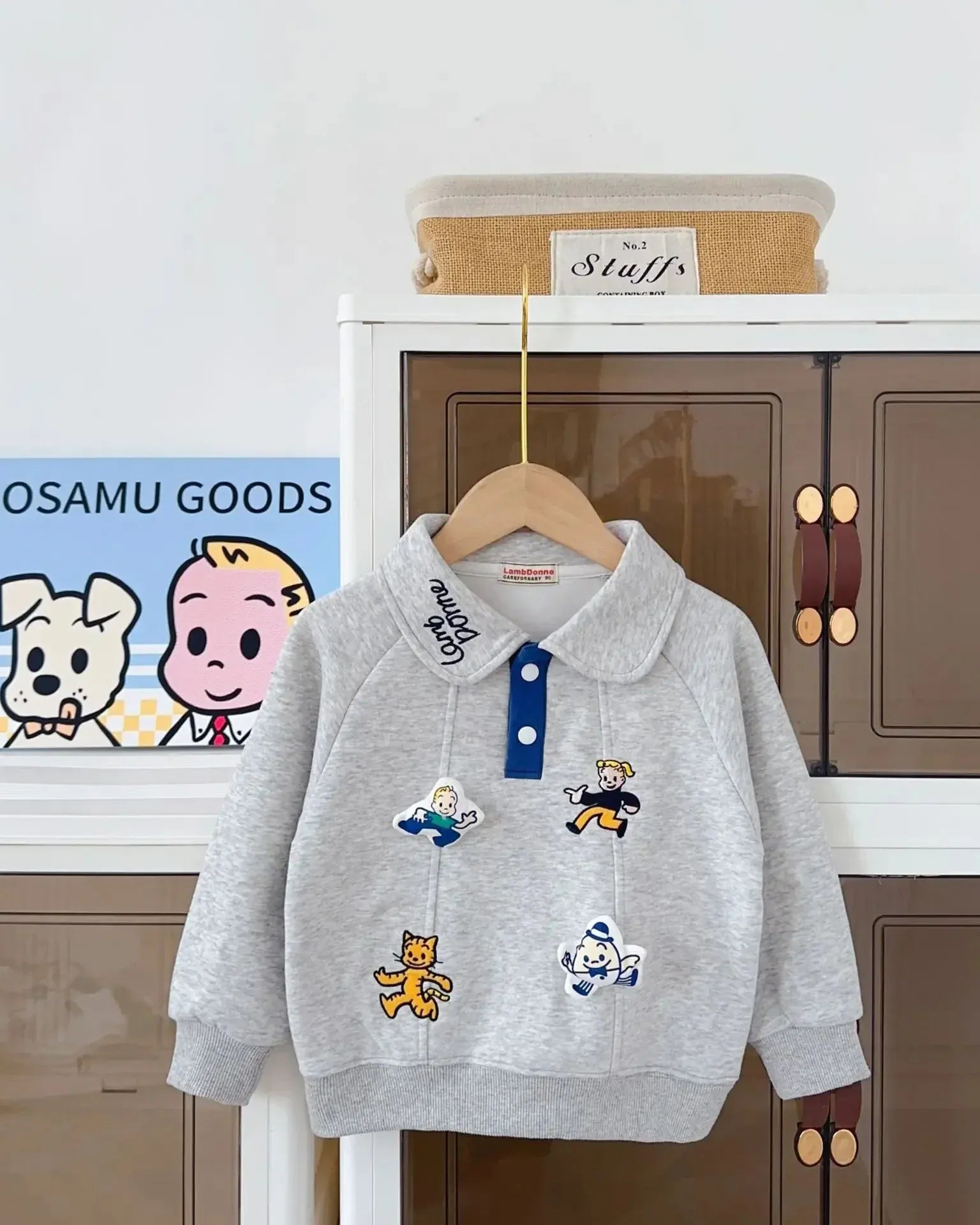 Trendy Kids Apparel Kids Clothing Children's Sporty Long Sleeve Polo Pullover