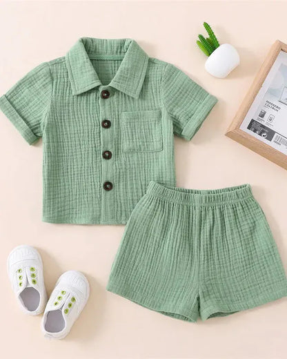Trendy Kids Apparel Kids Clothing Cotton Linen Casual Toddler Baby Boys Summer Outfits