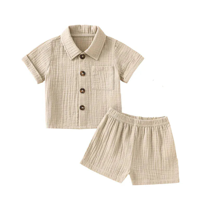 Trendy Kids Apparel Kids Clothing Cotton Linen Casual Toddler Baby Boys Summer Outfits