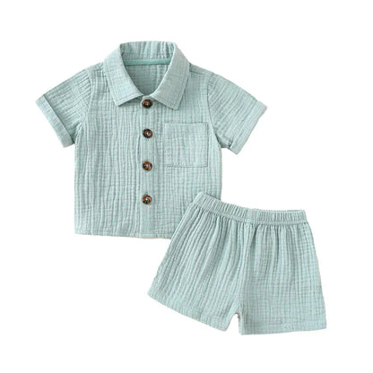 Trendy Kids Apparel Kids Clothing Cotton Linen Casual Toddler Baby Boys Summer Outfits