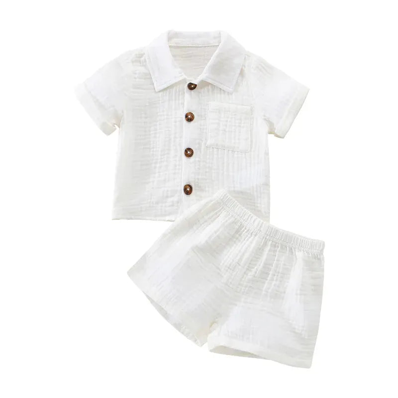 Trendy Kids Apparel Kids Clothing Cotton Linen Casual Toddler Baby Boys Summer Outfits