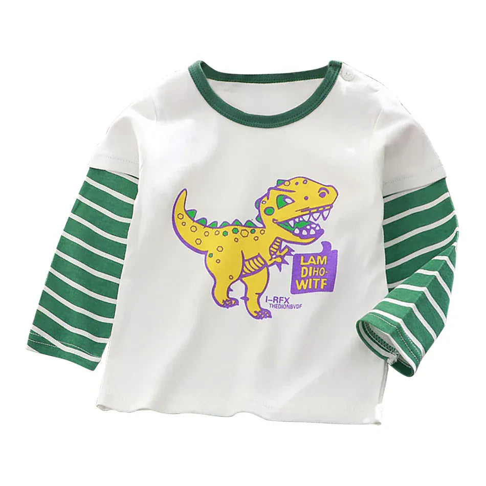 Trendy Kids Apparel Kids Clothing Eco Cotton Long Sleeves Shirts