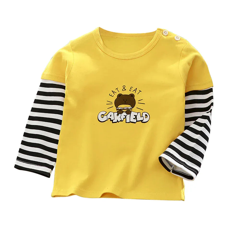 Trendy Kids Apparel Kids Clothing Eco Cotton Long Sleeves Shirts