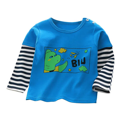 Trendy Kids Apparel Kids Clothing Eco Cotton Long Sleeves Shirts
