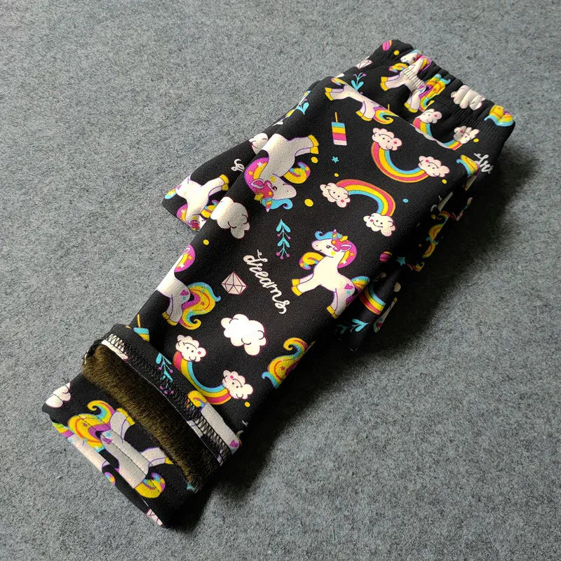 Trendy Kids Apparel Kids Clothing Fleece Leggings For Girls