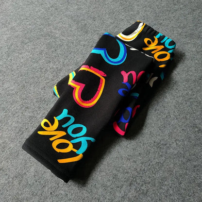 Trendy Kids Apparel Kids Clothing Fleece Leggings For Girls