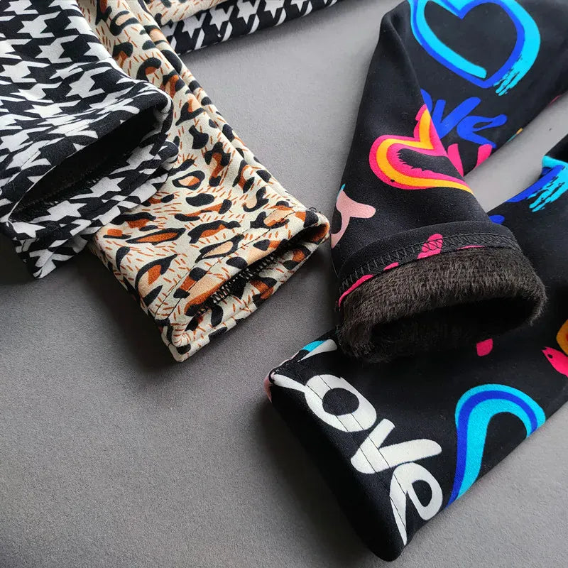 Trendy Kids Apparel Kids Clothing Fleece Leggings For Girls