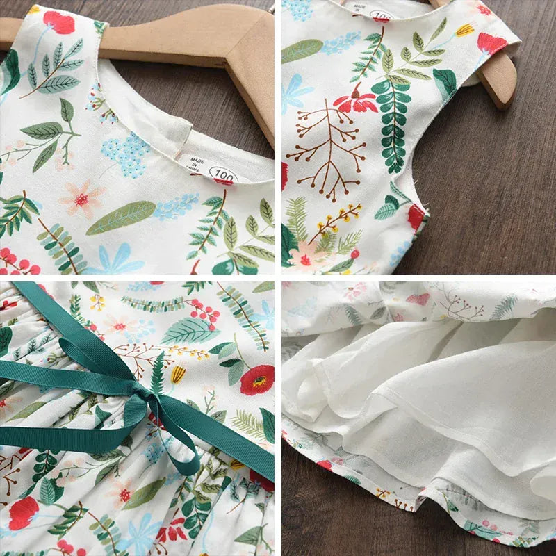 Trendy Kids Apparel Kids Clothing Floral Girls Dresses