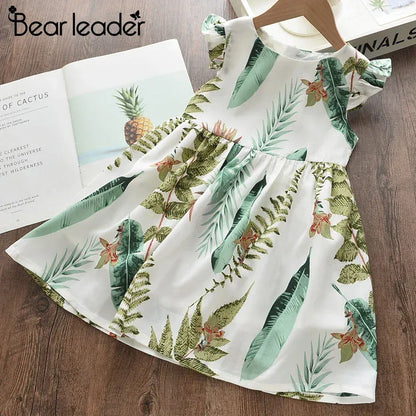 Trendy Kids Apparel Kids Clothing Floral Girls Dresses