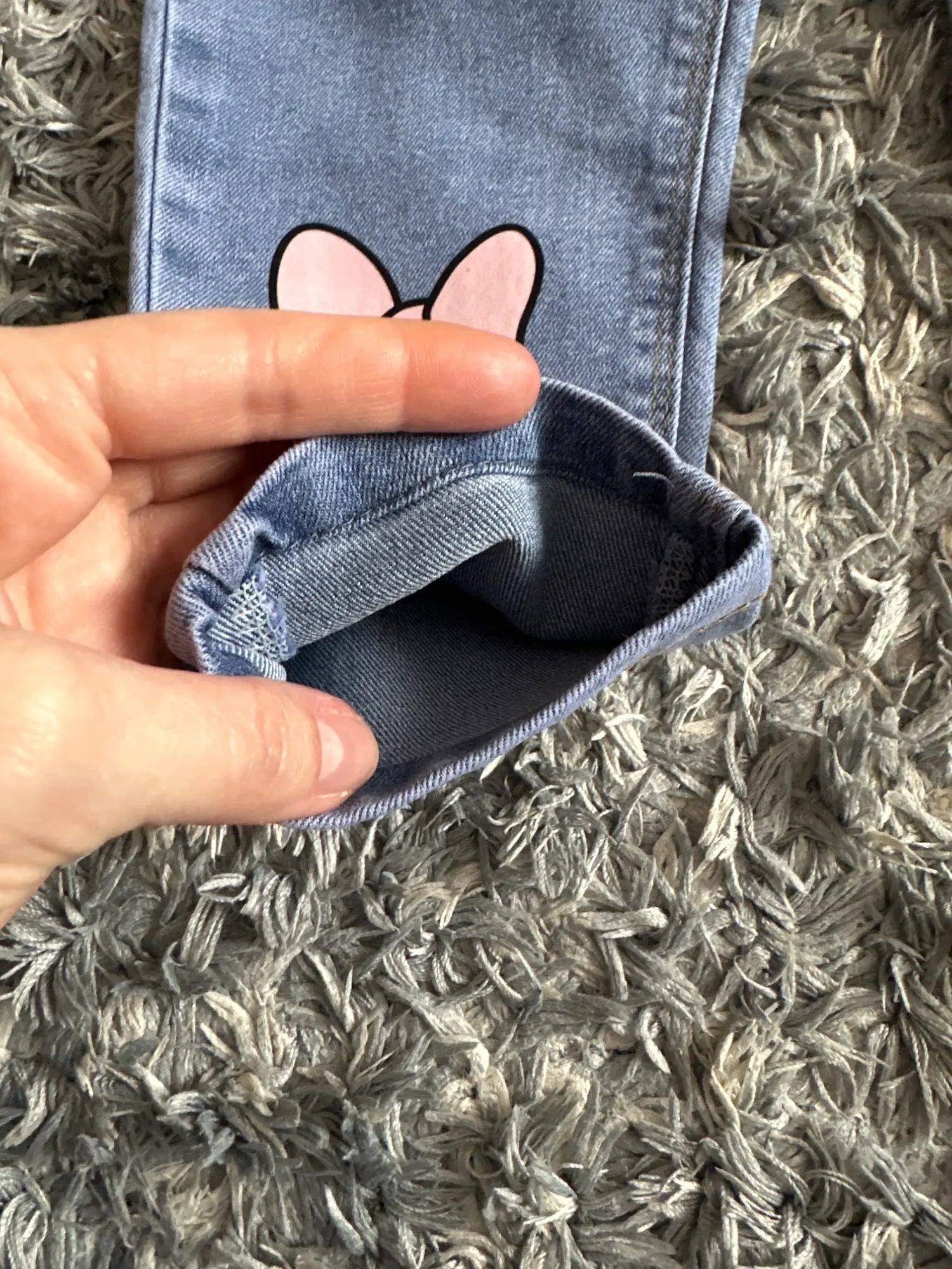 Trendy Kids Apparel Kids Clothing Girl Jeans Floral Cartoon Long Pants