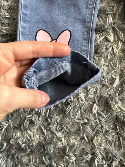 Trendy Kids Apparel Kids Clothing Girl Jeans Floral Cartoon Long Pants