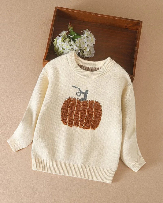 Trendy Kids Apparel Kids Clothing Girls' Autumn Pumpkin Sweater - Soft Cotton Knitwear