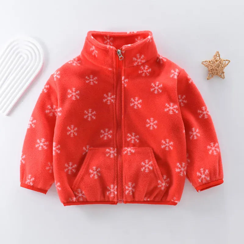 Trendy Kids Apparel Kids Clothing Girls' Cartoon Print Fleece Coat