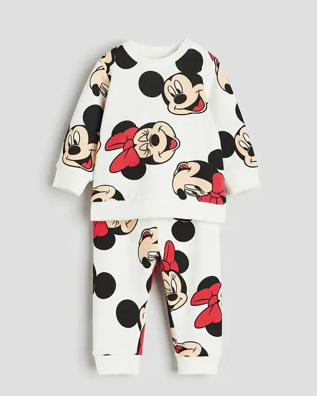 Trendy Kids Apparel Kids Clothing Girls Cartoon Print Tracksuit