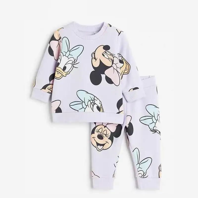 Trendy Kids Apparel Kids Clothing Girls Cartoon Print Tracksuit
