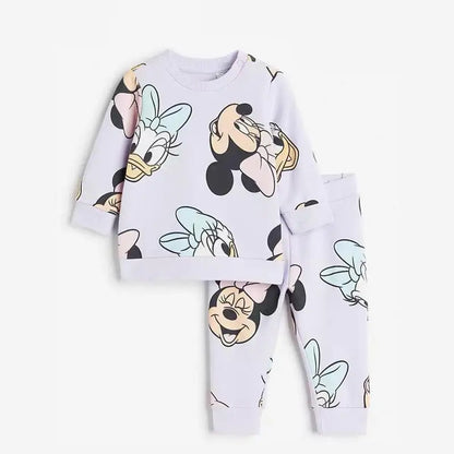 Trendy Kids Apparel Kids Clothing Girls Cartoon Print Tracksuit