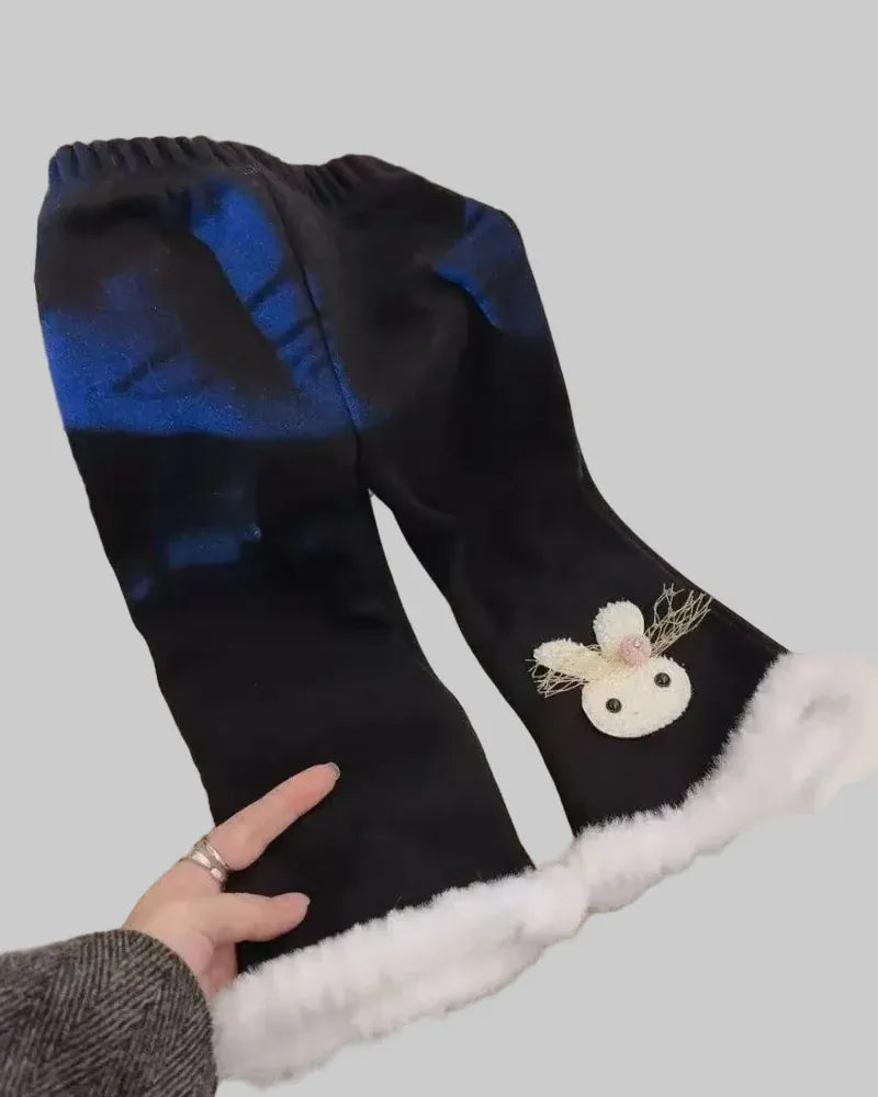 Trendy Kids Apparel Kids Clothing Girls' Casual Pants Cartoon Rabbit Decoration