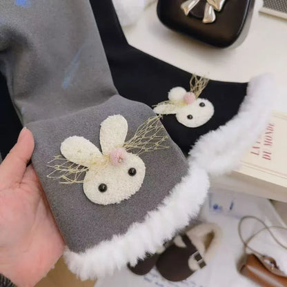 Trendy Kids Apparel Kids Clothing Girls' Casual Pants Cartoon Rabbit Decoration