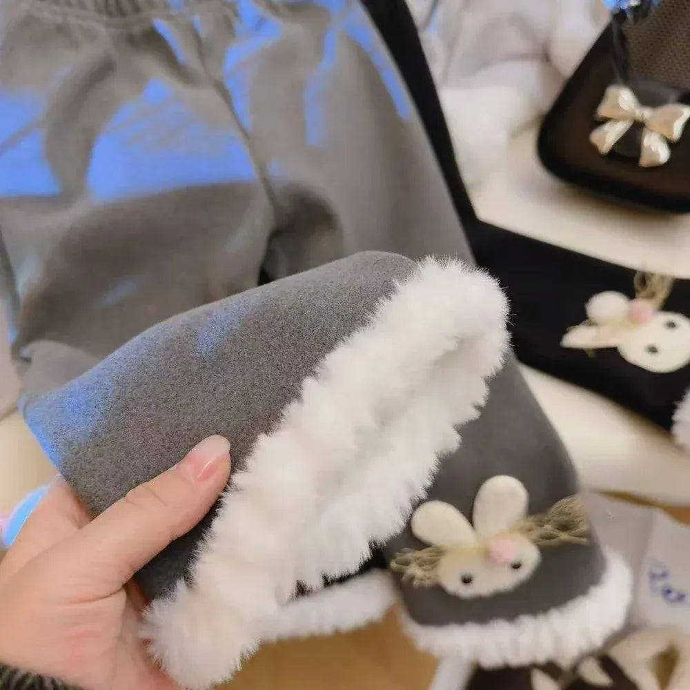 Trendy Kids Apparel Kids Clothing Girls' Casual Pants Cartoon Rabbit Decoration