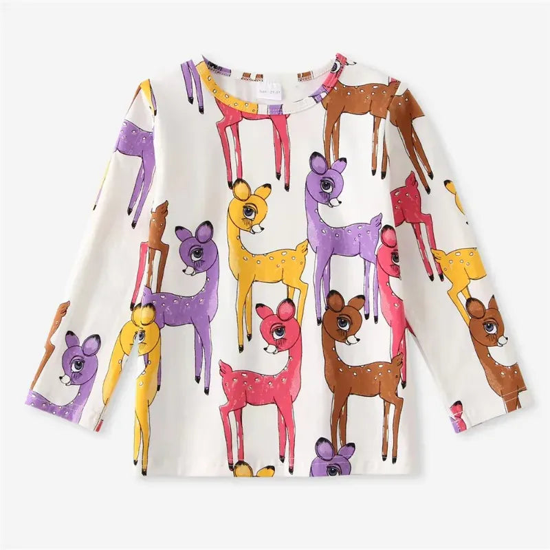 Trendy Kids Apparel Kids Clothing Girls' Cotton Cute Print Toddler Sweatshirt