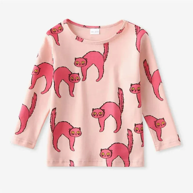 Trendy Kids Apparel Kids Clothing Girls' Cotton Cute Print Toddler Sweatshirt