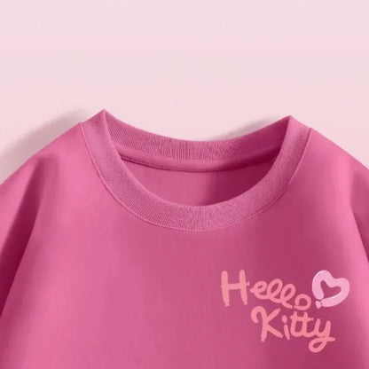 Trendy Kids Apparel Kids Clothing Girls Cotton Hello Kitty Printed T-shirts