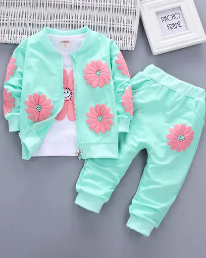 Trendy Kids Apparel Kids Clothing Girls Cotton Tracksuit