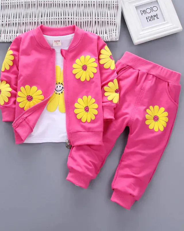 Trendy Kids Apparel Kids Clothing Girls Cotton Tracksuit