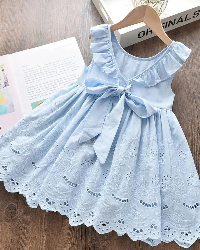 Trendy Kids Apparel Kids Clothing Girls Elegant Cotton Dresses