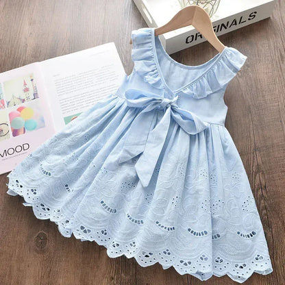 Trendy Kids Apparel Kids Clothing Girls Elegant Cotton Dresses