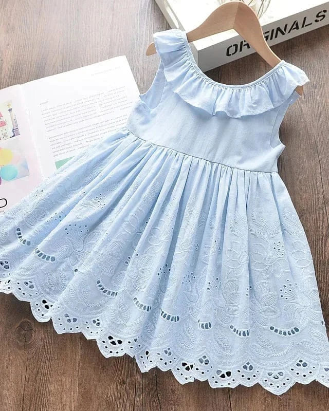 Trendy Kids Apparel Kids Clothing Girls Elegant Cotton Dresses