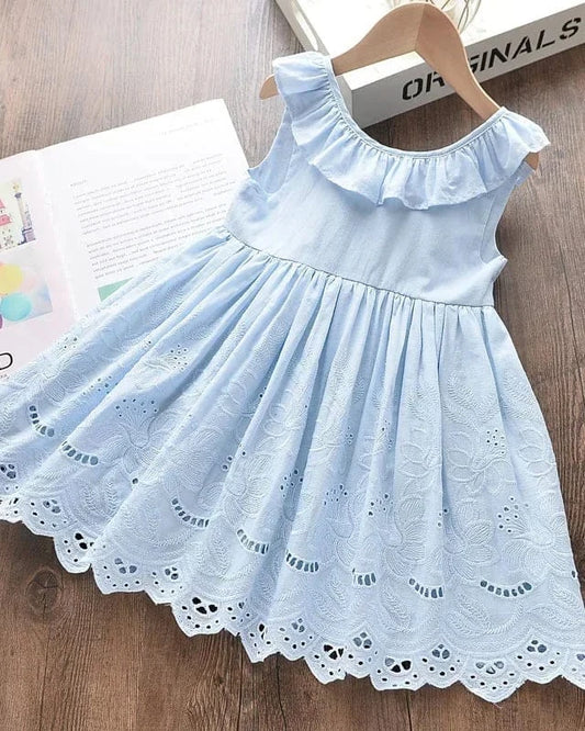 Trendy Kids Apparel Kids Clothing Girls Elegant Cotton Dresses