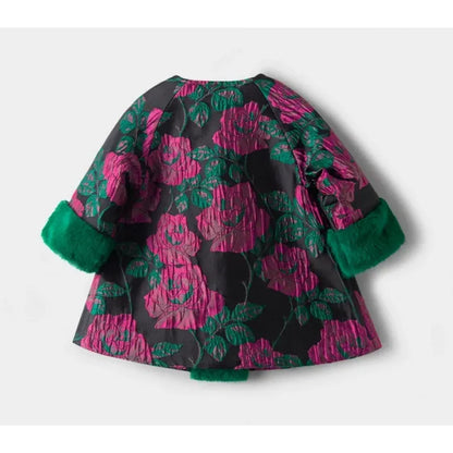 Trendy Kids Apparel Kids Clothing Girls' Embroidered Padded Winter Coat