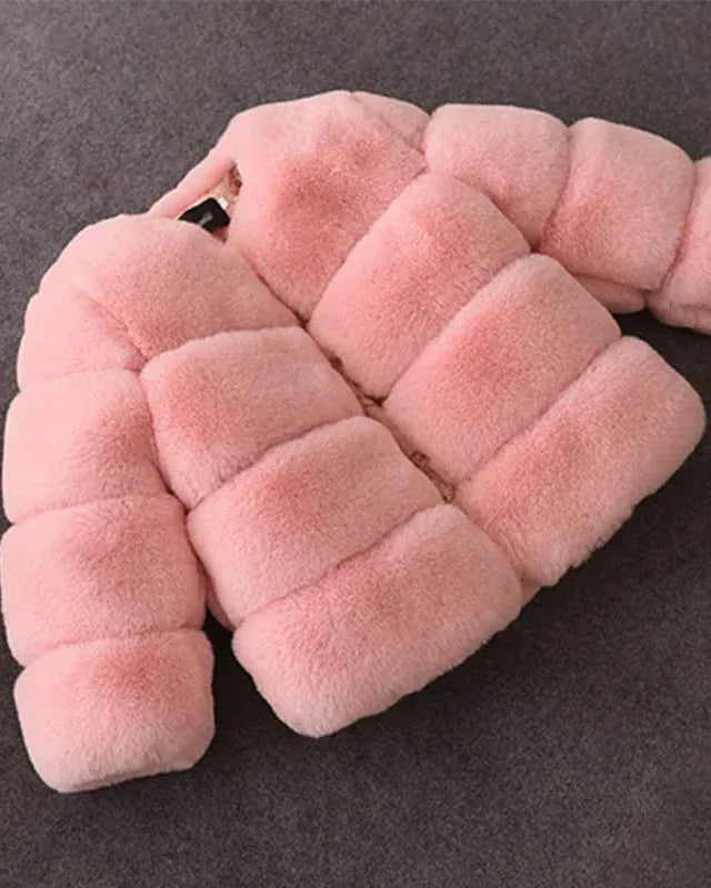 Trendy Kids Apparel Kids Clothing Girls Faux Fur Coat Winter