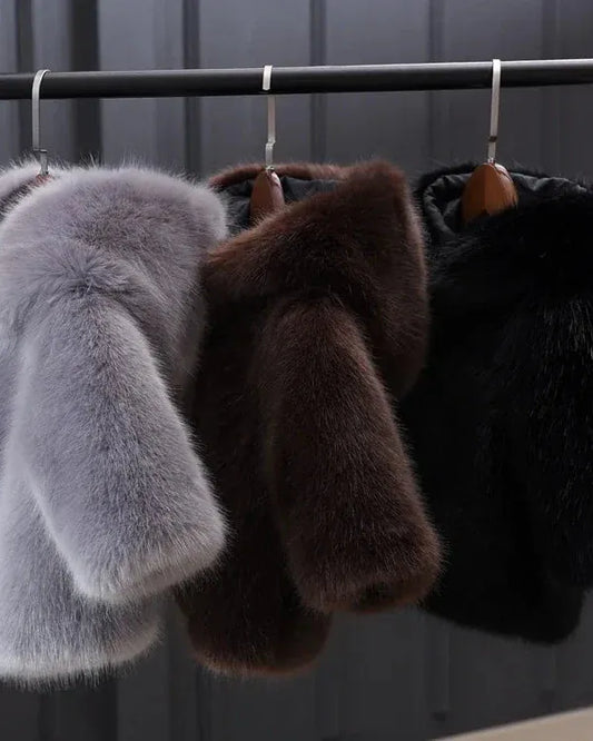 Trendy Kids Apparel Kids Clothing Girls' Faux Fur Short Coat