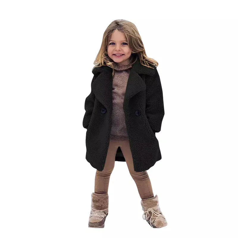 Trendy Kids Apparel Kids Clothing Girls Faux Fur Winter Warm Jackets
