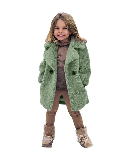 Trendy Kids Apparel Kids Clothing Girls Faux Fur Winter Warm Jackets