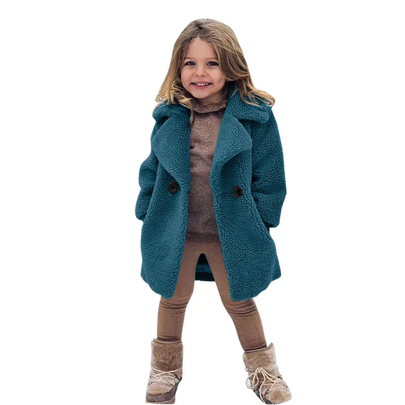 Trendy Kids Apparel Kids Clothing Girls Faux Fur Winter Warm Jackets