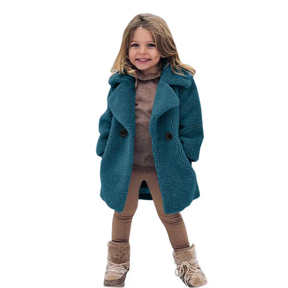 Trendy Kids Apparel Kids Clothing Girls Faux Fur Winter Warm Jackets
