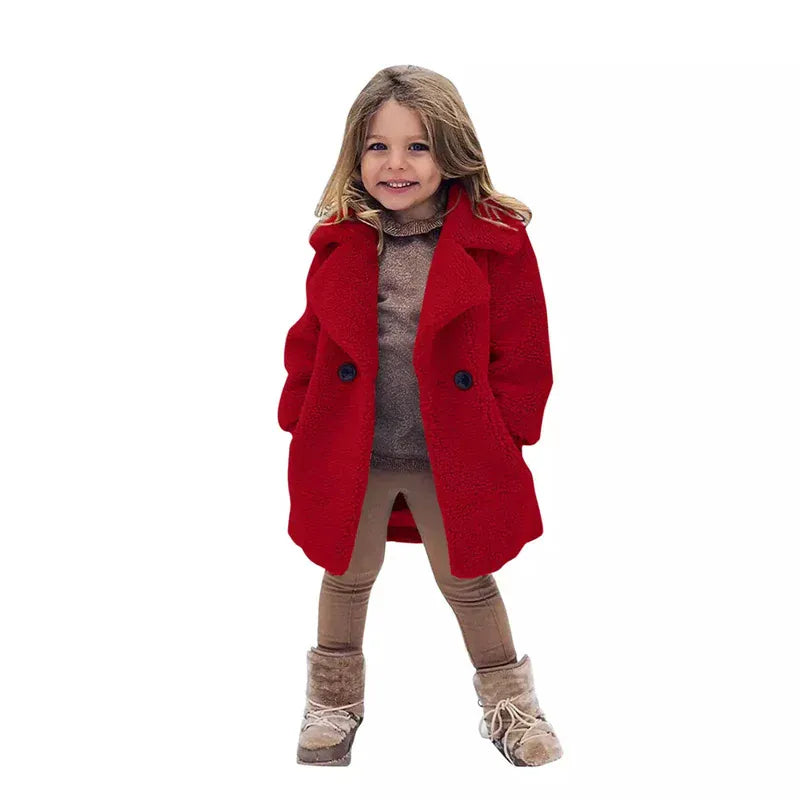 Trendy Kids Apparel Kids Clothing Girls Faux Fur Winter Warm Jackets