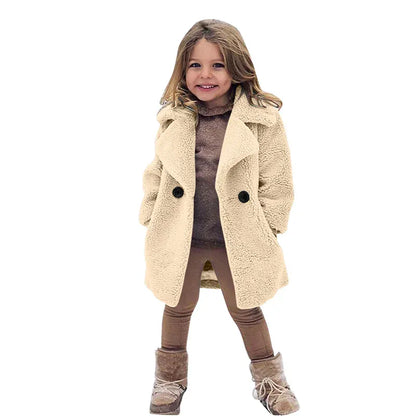 Trendy Kids Apparel Kids Clothing Girls Faux Fur Winter Warm Jackets